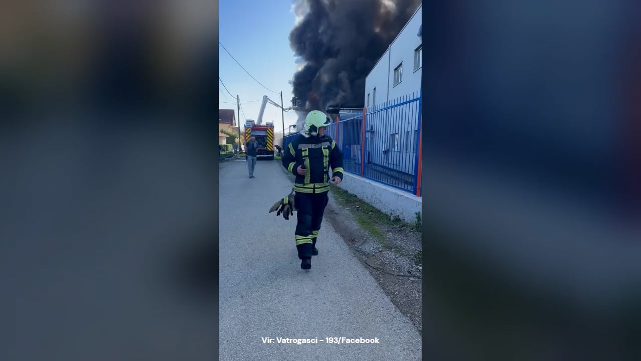 Zagorelo v podjetju pnevmatik, dim sega kilometre daleč. Ljudi pozivajo: Zaprite okna! #foto
