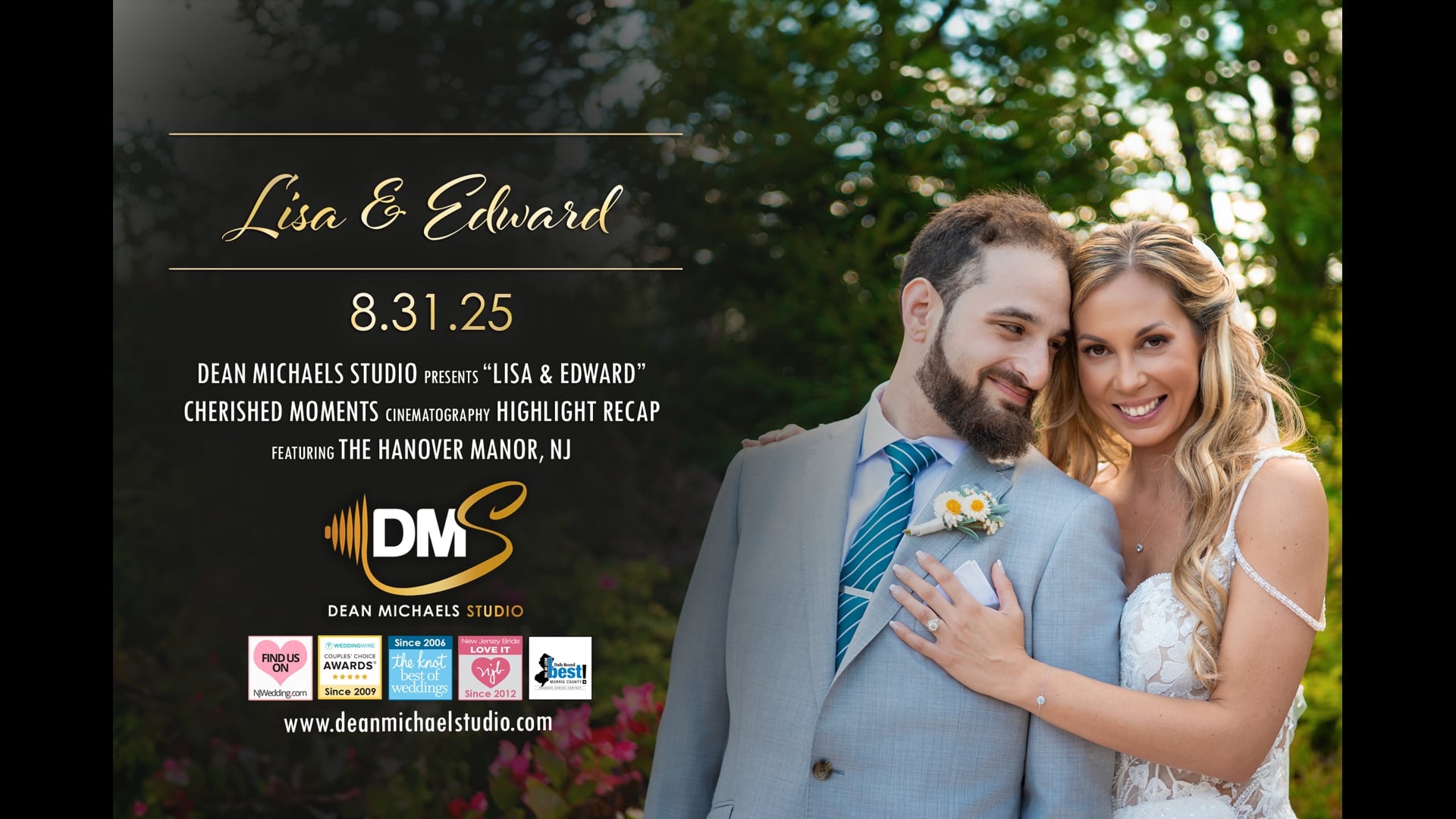 Lisa & Edward's Wedding Highlight Recap at The Hanover Manor, NJ