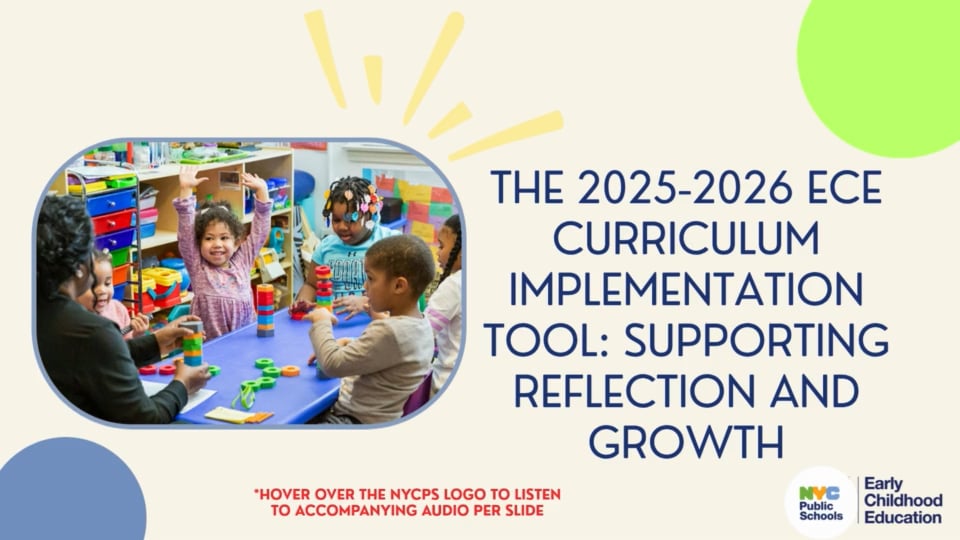 The 2025-2026 ECE Curriculum Implementation Tool Supporting Reflection ...