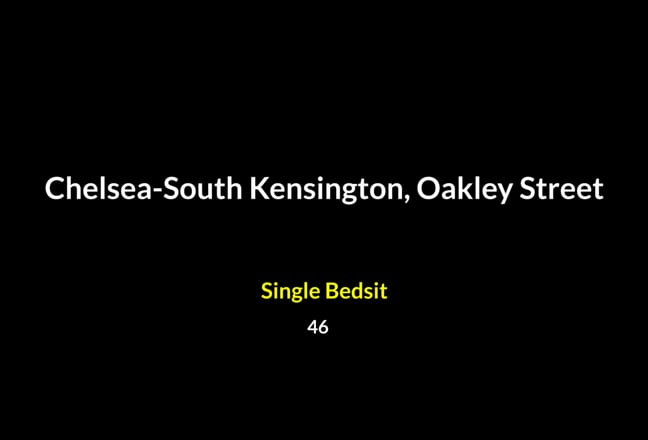 Fully Furnished Single Bedsit in ZONE1- SW3 Main Photo