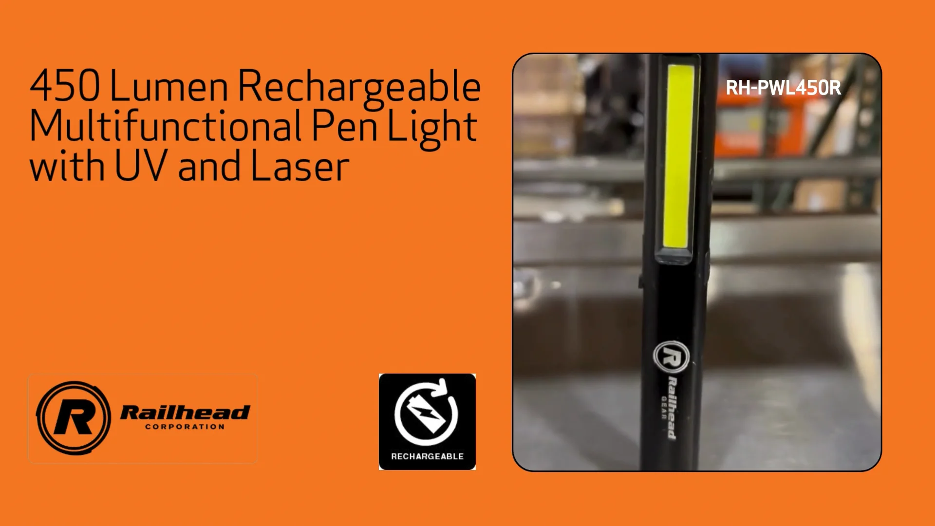450 LUMENS RECHARGEABLE MULTI-FUNCTIONAL PEN LIGHT WITH UV AND