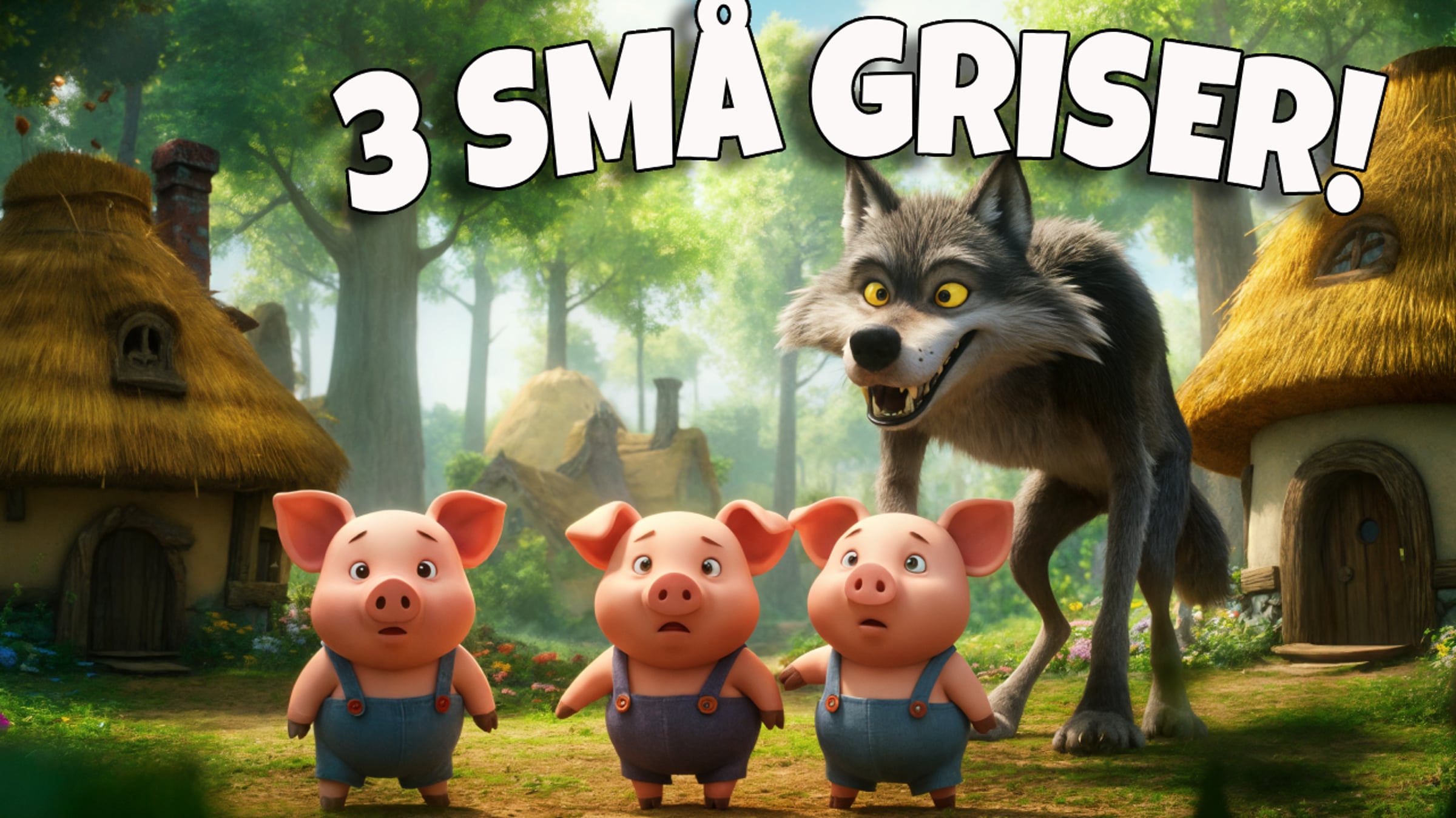 De tre små griser! Norske folke eventyr. 4K! Klassiske fortellinger for ...