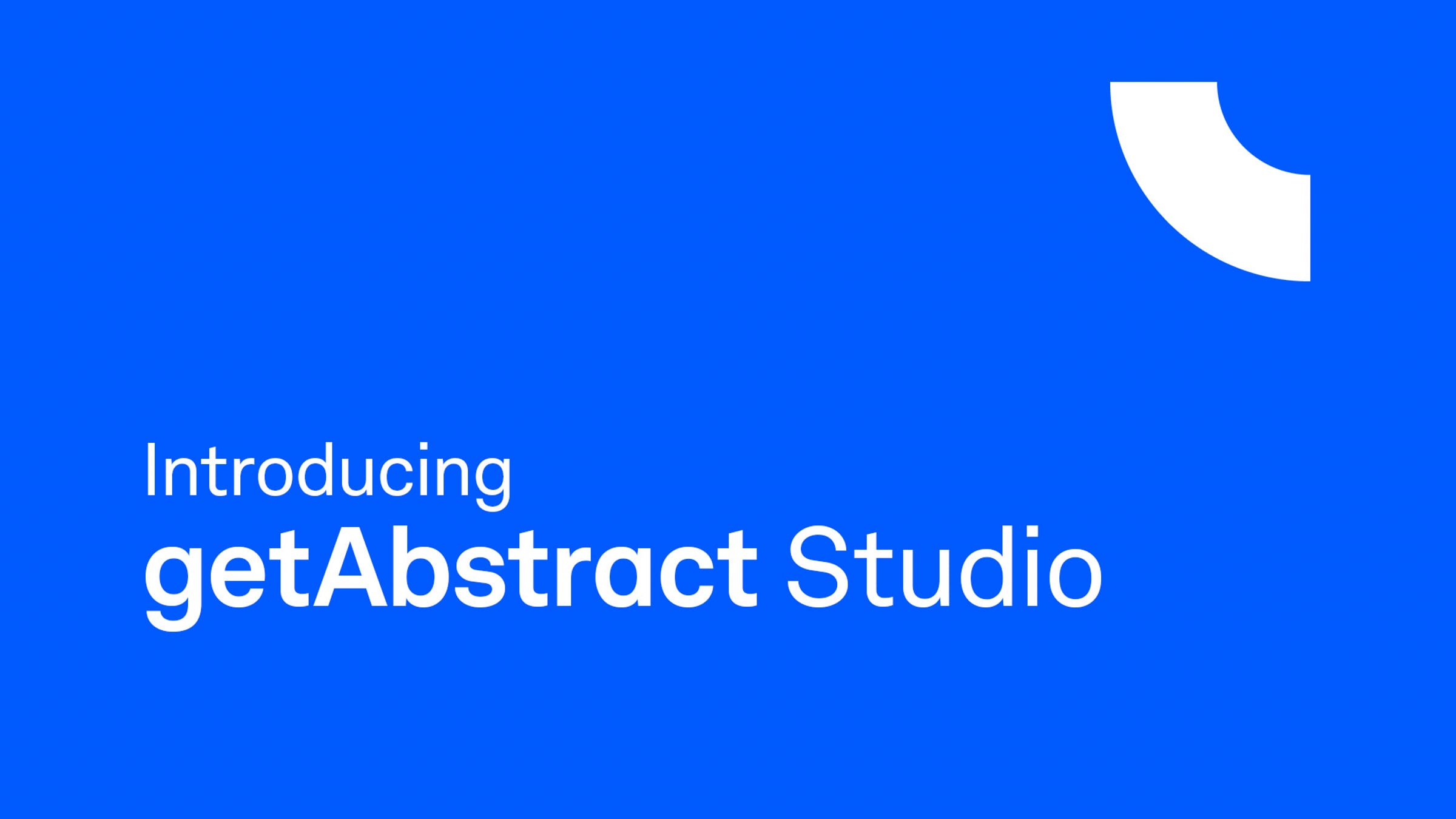 Introducing getAbstract Studio | Videos & Movies on Vimeo