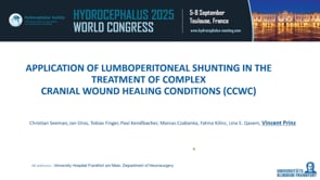 Application of Lumboperitoneal Shunting in the Treatment of Complex Cranial Wound Healing Conditions (CCWC) -Vincent Prinz