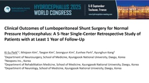 Clinical Outcomes of Lumboperitoneal Shunt Surgery for Normal Pressure Hydrocephalus-Ki-Su Park