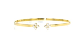Roberto Coin Love in Verona .20 ct. t.w. Diamond Cuff Bracelet in 18kt Yellow Gold