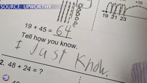 First Grader's Savage Homework Answer