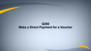 Post Direct Payment for a Voucher