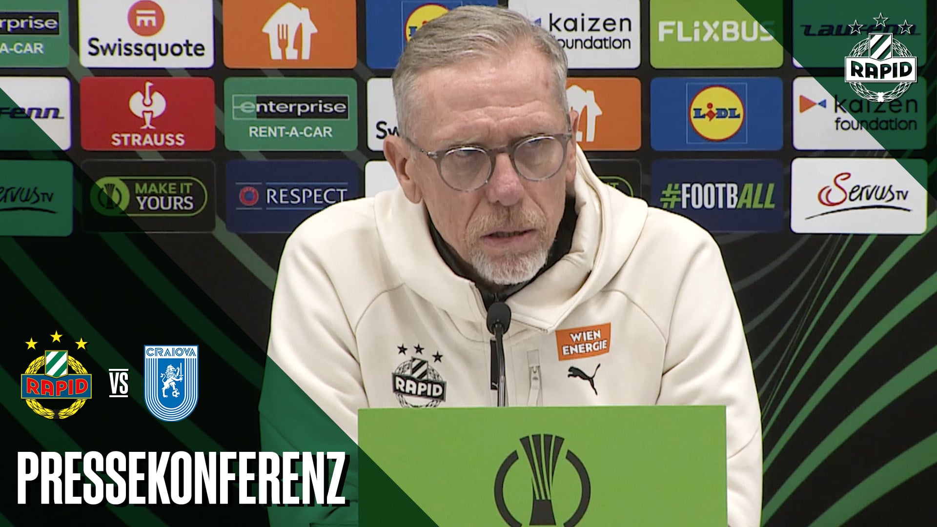Pressekonferenz nach dem Spiel gegen Universitatea Craiova