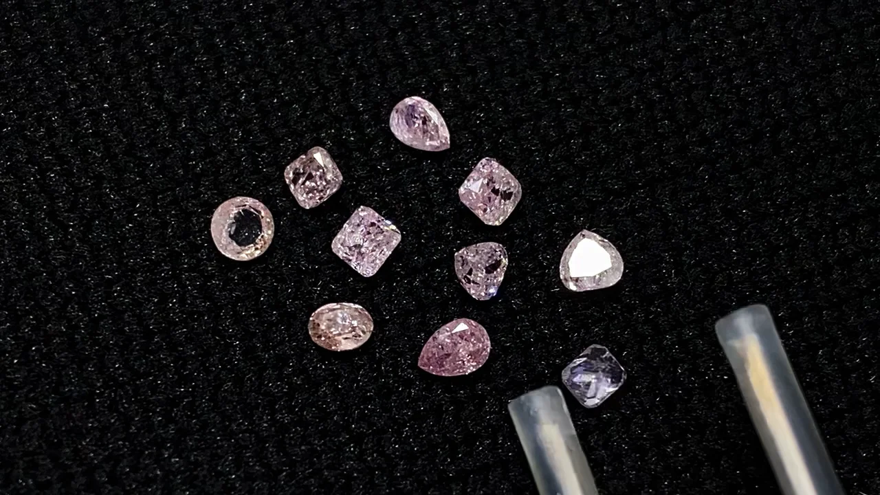 動画】【1点もの】ピンクダイヤモンド ルース ファセットカット10粒