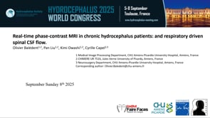 Real-time phase-contrast MRI in chronic hydrocephalus patients: and respiratory driven spinal CSF flow-Olivier Baledent