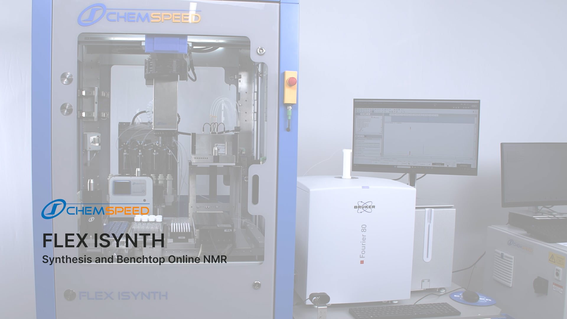 Automated Synthesis, Sampling and online benchtop NMR (all-in-one by Bruker)