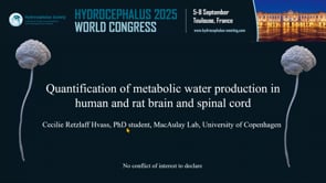 Quantification of metabolic water production in human and rat brain and spinal cord -Cecilie Retzlaff Hvass