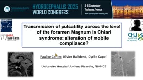 Transmission of pulsatility across the level of the foramen Magnum in Chiari syndrome:-Pauline Carlier