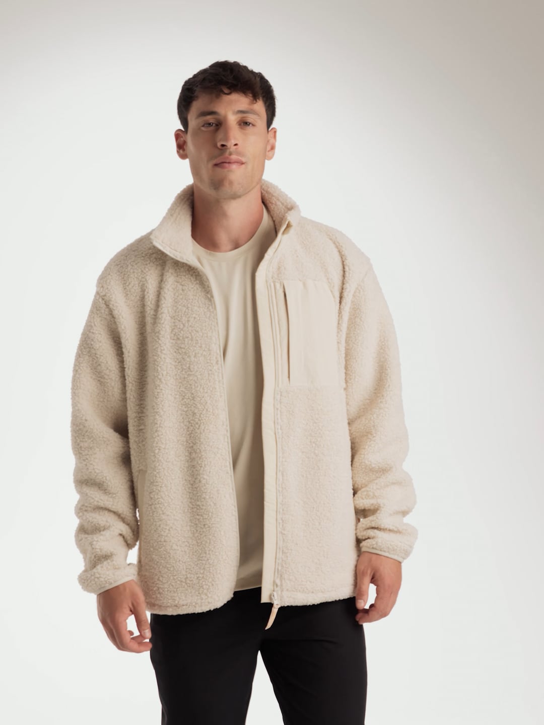 ג’קט חמים מבד sherpa