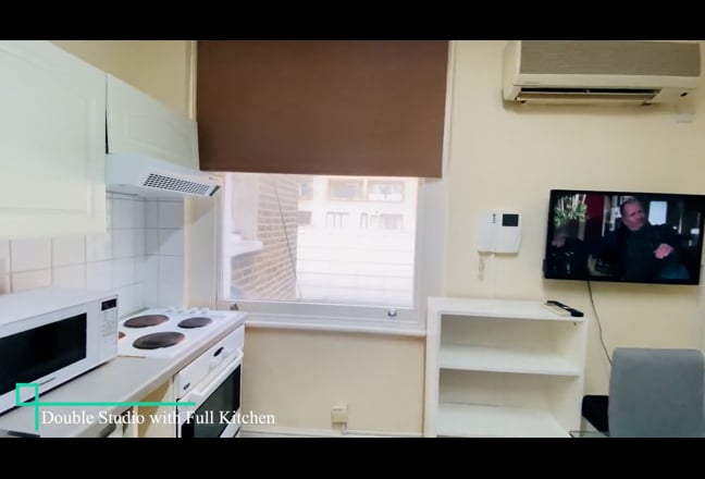 Double Studio Flat with Full Kitchen in SW7 - NOW Main Photo