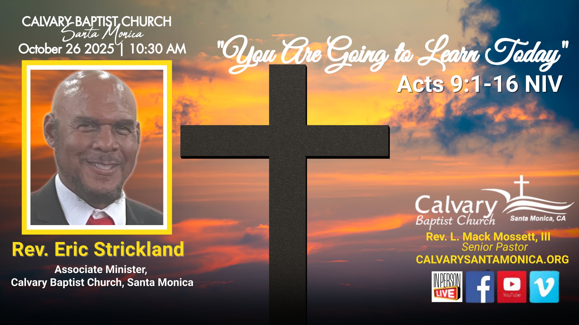 OCT 26 2025 Calvary Baptist Church, Santa Monica