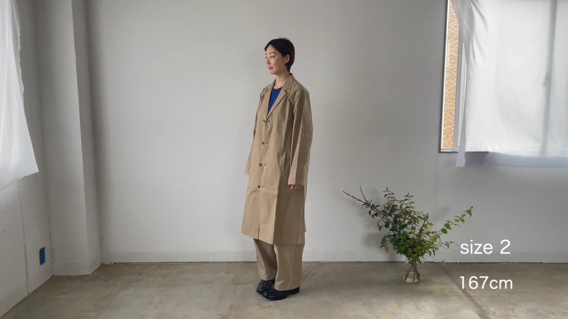 バフクロス ロングジャケット ベージュ - yohakuの公式通販サイトです