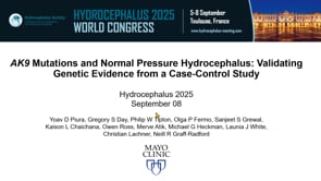 AK9 Mutations and Normal Pressure Hydrocephalus: Validating Genetic Evidence from a Case-Control Study-Yoav D Piura