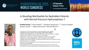 Is Shunting Worthwhile for Bedridden Patients with Normal Pressure Hydrocephalus-Aristide Donyo