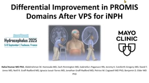 Differential Improvement in PROMIS Domains After VPS for iNPH-Rahul Kumar