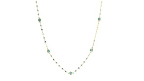 .90 ct. t.w. Bezel-Set Swiss Blue Topaz Station Necklace in 18kt Gold Over Sterling