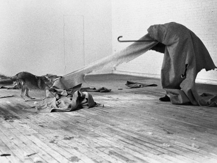 Joseph Beuys Coyote 写真集 Joseph Beuys locked in with a Coyote – I like America