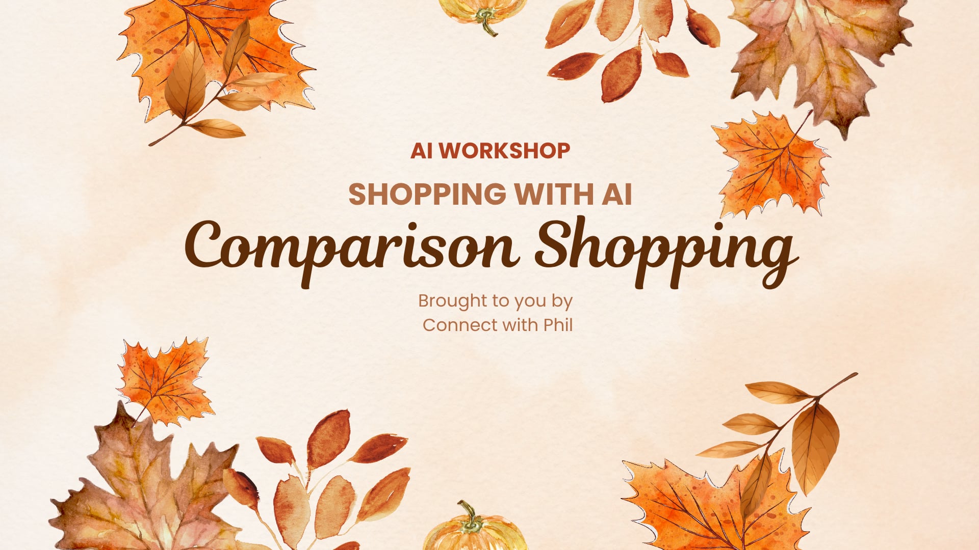 AI Workshop (Beginners) - Shopping | Compare Products