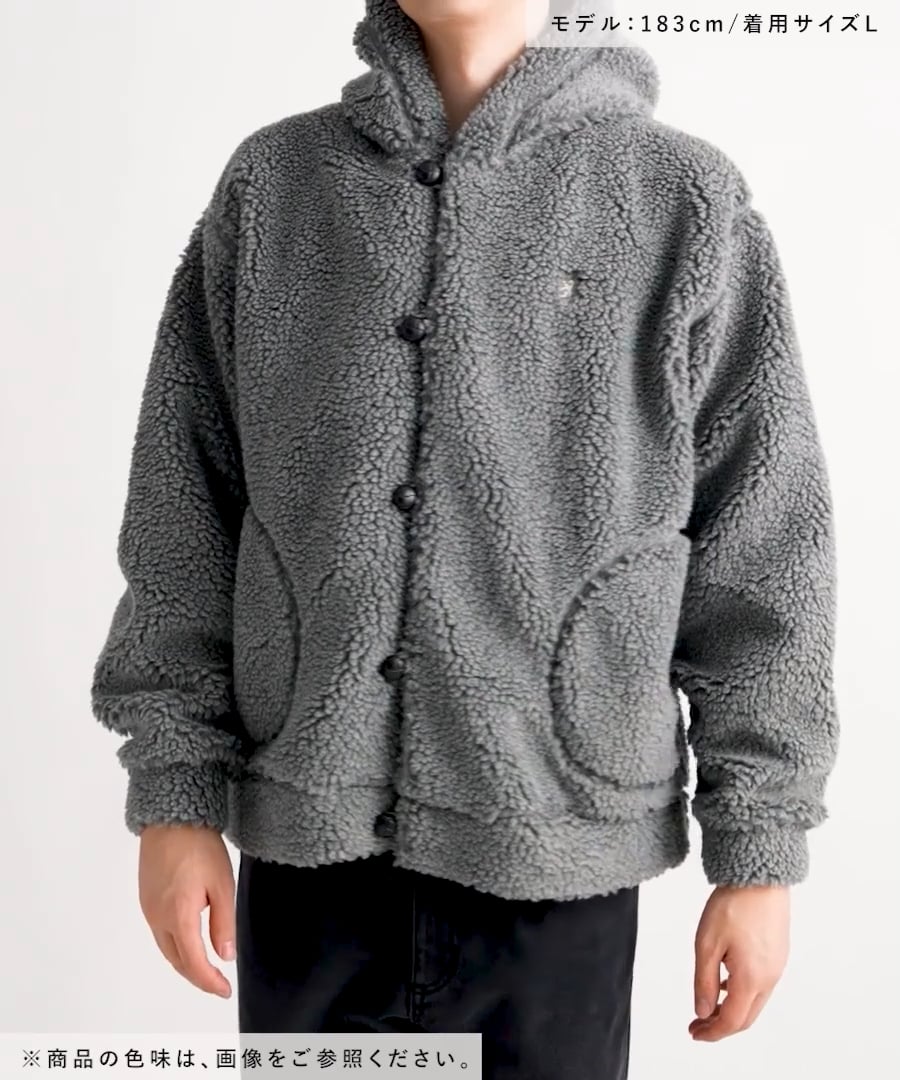 Gymphlex(ジムフレックス)】ボアフーデッドジャケット | [公式