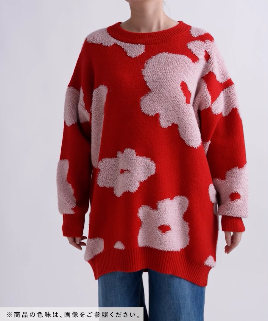 6ゲージループジャガード花柄チュニック | [公式]レプシィム （LEPSIM