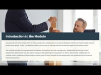 Module 1 Principles of Insurance and Risk Management