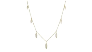 .50 ct. t.w. Diamond Oval Drop Station Necklace in 18kt Gold Over Sterling