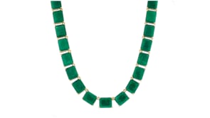 165.00 ct. t.w. Emerald Necklace in 18kt Gold Over Sterling