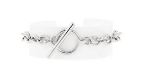 Sterling Silver Cable-Link Toggle Bracelet