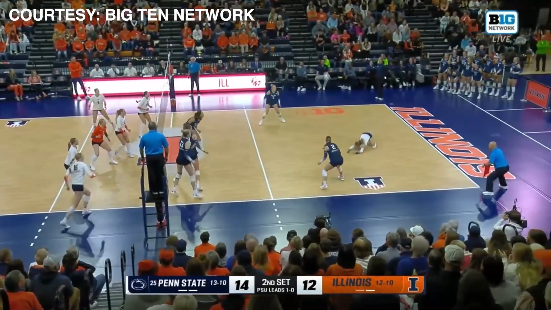 Tough stretch for Illinois Volleyball.