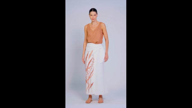 Saia Viscolinho Branco Alicia