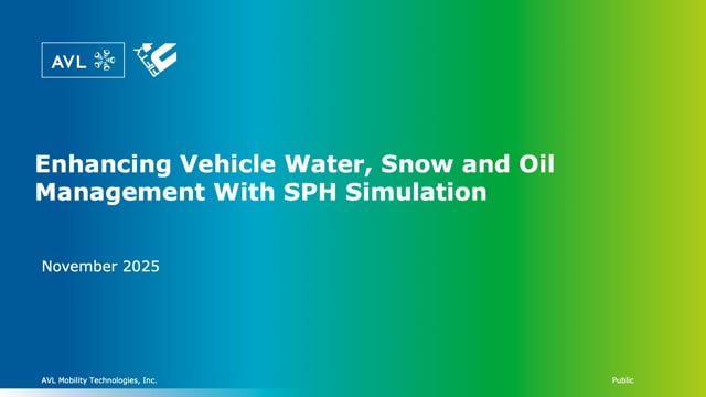 Enhancing vehicle water, snow and oil management with SPH simulation