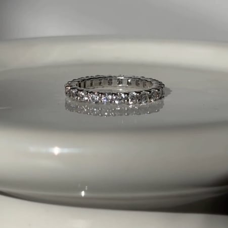 Eternity Band with 27 Round Cut Stones of 1.35 TCW. F18-CZ-14K