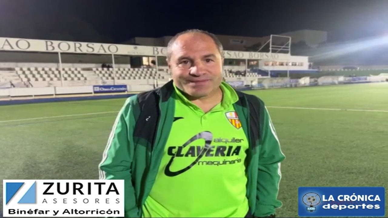CHELU (Entrenador Altorricón) SD Borja 3-0 CD Altorricón / Jor. 9 / Preferente / Gr 1 / Fuente: CD Altorricón