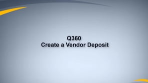 Vendor Deposit