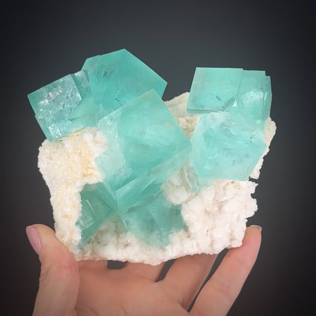 Fluorite on Dolomite
