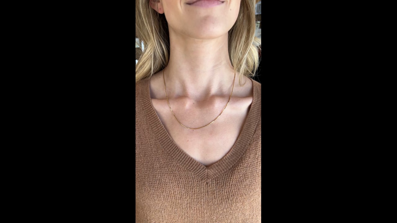 20 Inch Box Chain Necklace in 14k Yellow Gold – Filigree Jewelers
