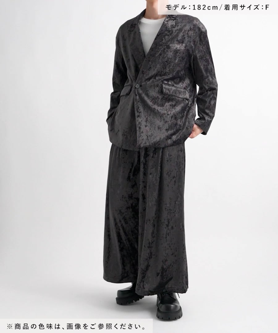 SET UP対応】クラッシュベロアオーバージャケット | [公式]ハレ（HARE