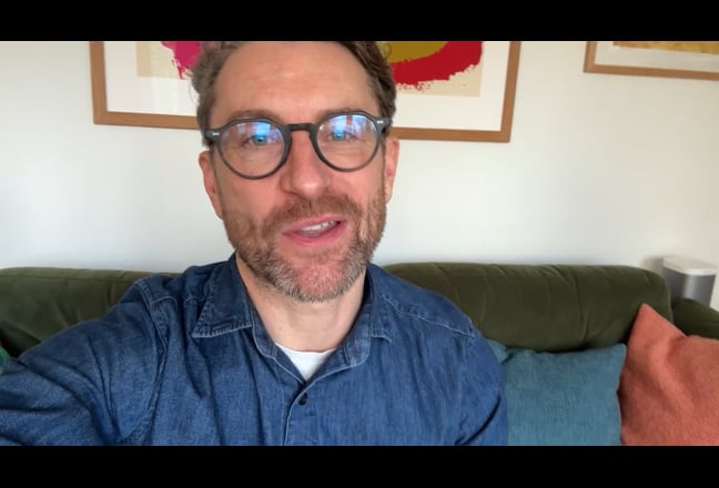 Video 1: The bedroom as you walk in, filled with books and art