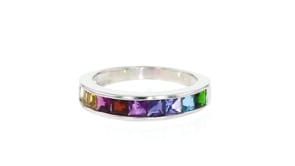 90 ct. t.w. Multi-Gemstone Ring in Sterling Silver