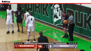 Charge called by Lead at the block.  Foul or Flop