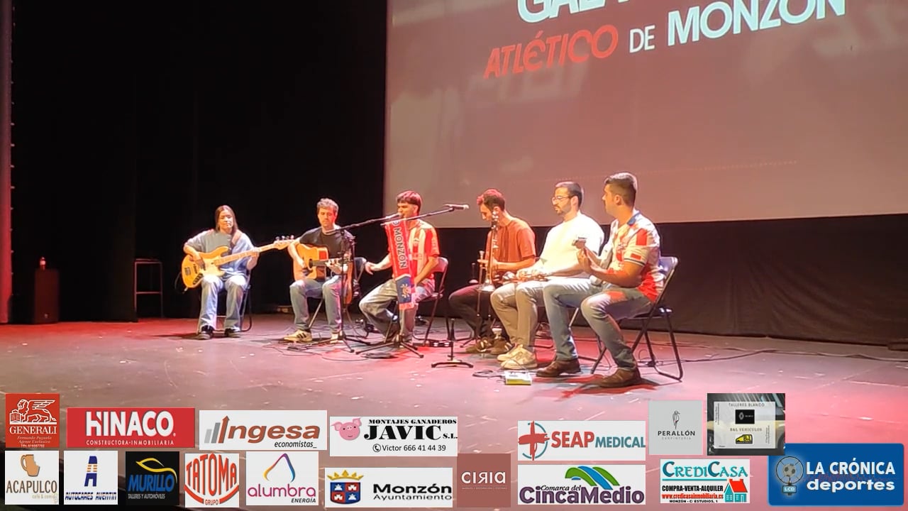 PRESENTADO  EL  NUEVO  HIMNO  DEL  AT.MONZÓN  EN  SU  75  ANIVERSARIO.CREADO E INTERPRETADO POR  EL GRUPO  LOCAL  MALLAZO
