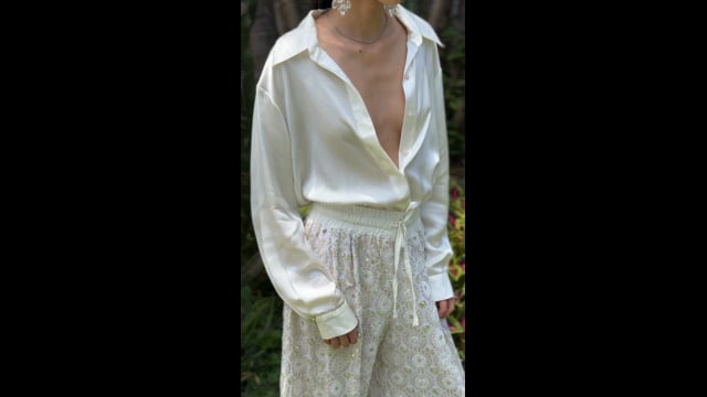 Lenço de Seda Off - White