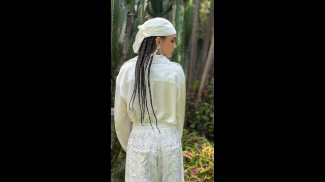 Lenço de Seda Off - White