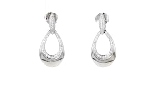 .10 ct. t.w. Diamond Teardrop Earrings in Sterling Silver
